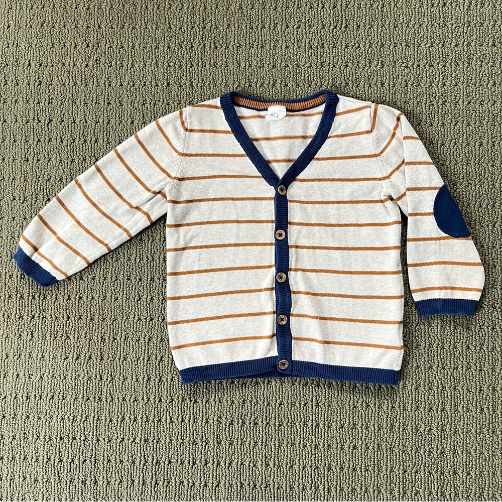 H&M Kids Striped Cardigan - Cream and Blue